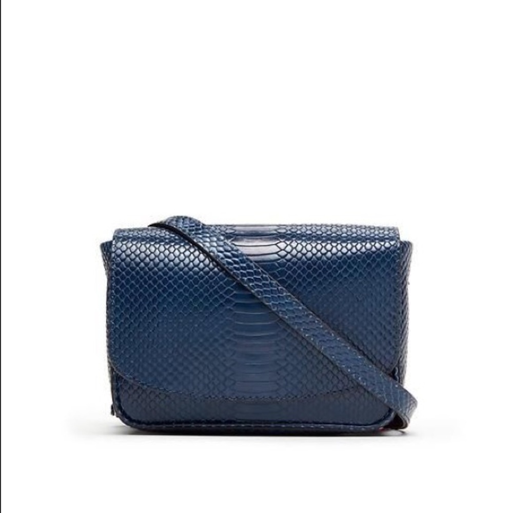 Banana Republic Snake embossed leather crossbody bag